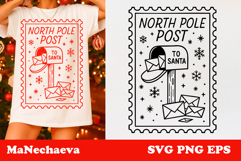 Christmas Postage Stamp SVG | North Pole Mail Sublination Product Image 1
