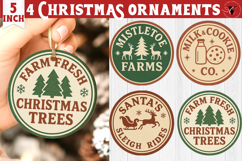 Christmas Stamp Clipart | Retro Christmas sublimation PNG Product Image 1