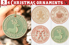 Christmas Stamp Clipart | Retro Christmas sublimation PNG Product Image 1