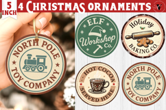 Christmas Stamp Clipart | Retro Christmas sublimation PNG Product Image 1