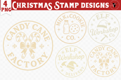 Christmas Stamp Clipart | Retro Christmas sublimation PNG Product Image 1