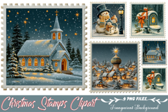 Christmas Stamps Clipart Product Image 1