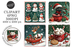 christmas stamps sublimation Clipart Product Image 1