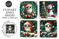 christmas stamps sublimation Clipart Product Image 1