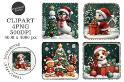 christmas stamps sublimation Clipart Product Image 1