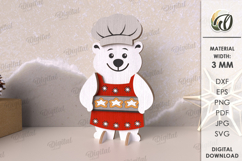 Christmas Characters Bundle Laser Cut. Stand Decors SVG Product Image 5