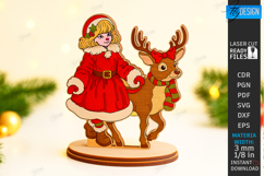 Christmas Stand Decor Laser Cut Bundle|Christmas Characters Product Image 5