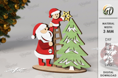 Christmas Stand Decor Laser Cut. Christmas Decor SVG Product Image 1