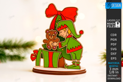 Christmas Stand Decor Laser Cut|Christmas Character|Xmas SVG Product Image 1
