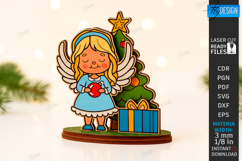 Christmas Stand Decor Laser Cut|Christmas Character|Xmas SVG Product Image 1