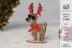 Christmas Stand Decor Laser Cut. Christmas Decor SVG Product Image 1
