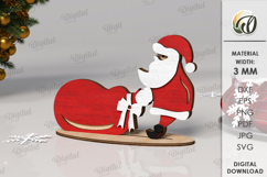 Christmas Stand Decor Laser Cut. Christmas Decor SVG Product Image 1