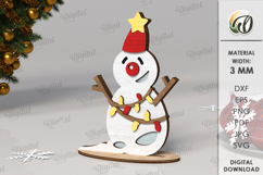 Christmas Stand Decor Laser Cut. Christmas Decor SVG Product Image 1