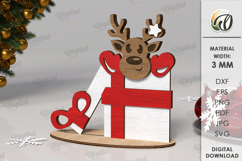 Christmas Stand Decor Laser Cut. Christmas Decor SVG Product Image 1