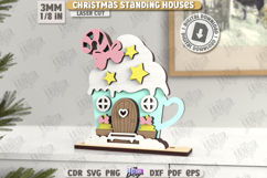 Christmas House Laser Cut |3D Gingerbread House| Home Decor Product Image 1