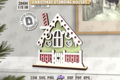 Christmas House Laser Cut |3D Gingerbread House| Home Decor Product Image 1