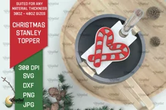 Christmas Stanley Topper Laser Cut. Xmas tumbler decor SVG Product Image 1