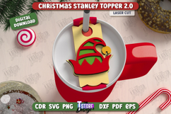 Christmas Stanley Topper Laser Cut Design, Tumbler Topper Product Image 1