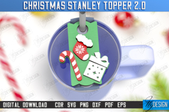 Christmas Stanley Topper Laser Cut Bundle,Stanley Name Plate Product Image 3