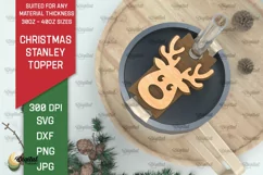 Christmas Stanley Topper Laser Cut. Xmas tumbler decor SVG Product Image 1
