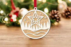 Christmas Star Tree Ornament SVG Cut File Product Image 3