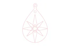 Christmas Star Wooden Ornament Laser Cut Product Image 2