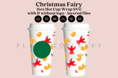 christmas starbucks 16oz hot cup tumbler wrap svg presized template for tumbler grande suitable for cricut and silhouette