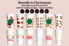 christmas starbucks 16oz hot cup tumbler wrap svg presized template for tumbler grande suitable for cricut and silhouette