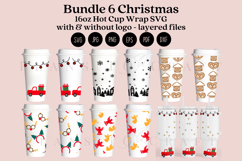 christmas starbucks 16oz hot cup tumbler wrap svg presized template for tumbler grande suitable for cricut and silhouette