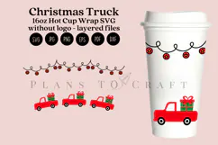 christmas starbucks 16oz hot cup tumbler wrap svg presized template for tumbler grande suitable for cricut and silhouette