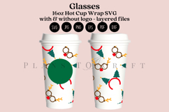 christmas starbucks 16oz hot cup tumbler wrap svg presized template for tumbler grande suitable for cricut and silhouette