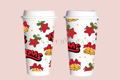 christmas starbucks 16oz hot cup tumbler wrap svg presized template for tumbler grande suitable for cricut and silhouette