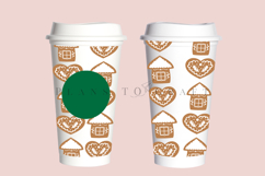 christmas starbucks 16oz hot cup tumbler wrap svg presized template for tumbler grande suitable for cricut and silhouette