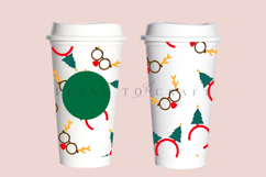 christmas starbucks 16oz hot cup tumbler wrap svg presized template for tumbler grande suitable for cricut and silhouette