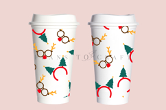 christmas starbucks 16oz hot cup tumbler wrap svg presized template for tumbler grande suitable for cricut and silhouette