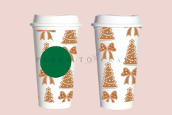 christmas starbucks 16oz hot cup tumbler wrap svg presized template for tumbler grande suitable for cricut and silhouette