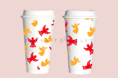 christmas starbucks 16oz hot cup tumbler wrap svg presized template for tumbler grande suitable for cricut and silhouette