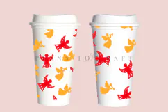 christmas starbucks 16oz hot cup tumbler wrap svg presized template for tumbler grande suitable for cricut and silhouette