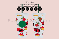 christmas starbucks 24oz cold cup tumbler wrap svg presized template for tumbler venti suitable for cutting machine or sublimation