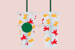 christmas starbucks 24oz cold cup tumbler wrap svg presized template for tumbler venti suitable for cutting machine or sublimation
