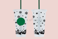 christmas starbucks 24oz cold cup tumbler wrap svg presized template for tumbler venti suitable for cutting machine or sublimation