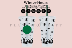 christmas starbucks 24oz cold cup tumbler wrap svg presized template for tumbler venti suitable for cutting machine or sublimation
