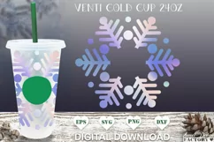 Christmas starbucks cup svg, venti cold cup svg wrap Product Image 1
