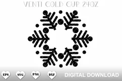 Christmas starbucks cup svg, venti cold cup svg wrap Product Image 3
