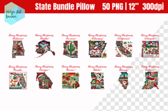 Christmas State Patchwork Sublimation, Clipart Product Image 2