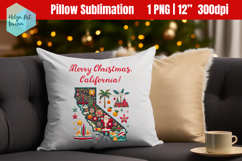 Christmas State Patchwork Sublimation, Clipart Product Image 1