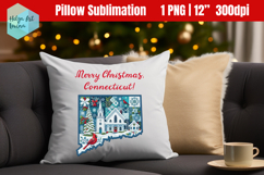 Christmas State Patchwork Sublimation, Clipart Product Image 1