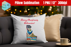 Christmas State Patchwork Sublimation, Clipart Product Image 1