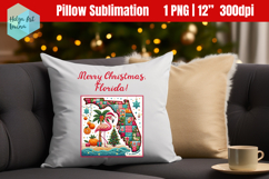 Christmas State Patchwork Sublimation, Clipart Product Image 1