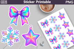 Iridescent Christmas Sticker Bundle | Christmas Characters Product Image 10
